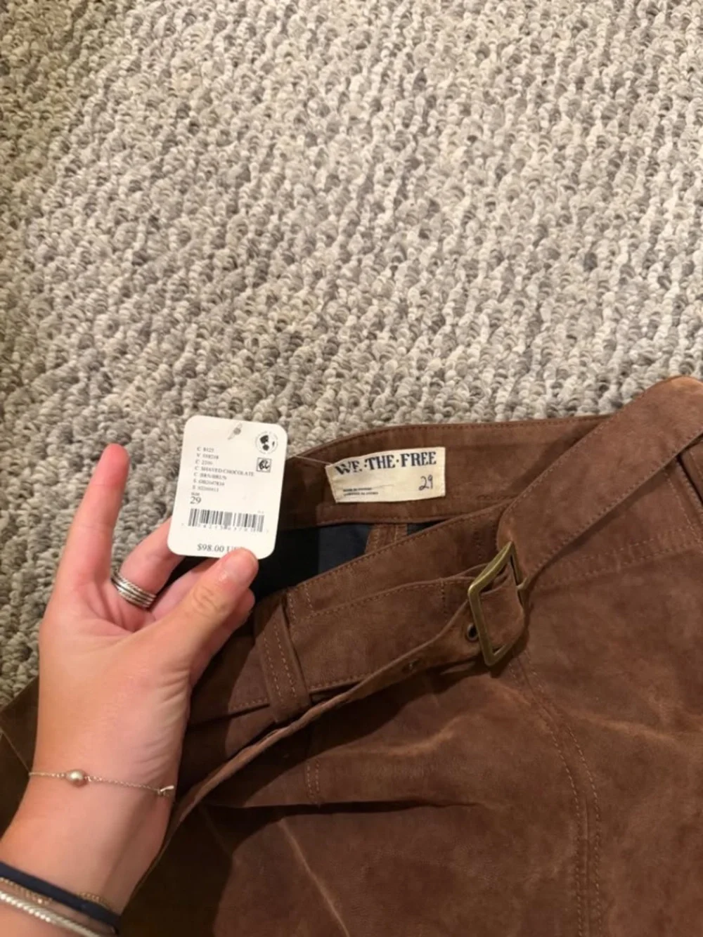 NWT Free People suede shorts never worn size 29